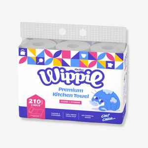 Wippie 2ply Premium Kitchen Towel Strong Absorbent - ( 1-Bag / 2-Bags / 3-Bags / 6-Bags / 12-Bags )