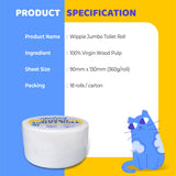 Wippie 【360g】3ply Jumbo Toilet Roll Tissue