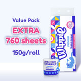 Wippie Ultra Soft & Strong 4ply Toilet Paper Individually Wrapped - 1 Bag + [ FREE 4 Rolls ]