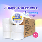 Wippie 【360g】3ply Jumbo Toilet Roll Tissue