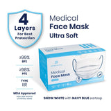 SH Medical Mask Premium 4 Ply - White (MDA Approved)