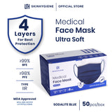 Skin Hygiene Medical Mask 4 Ply - Sodalite Blue