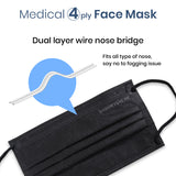 Skin Hygiene Medical Mask 4 Ply - Dark Night