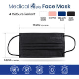 Skin Hygiene Medical Mask 4 Ply - Dark Night